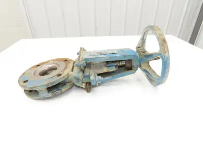 DeZurik 828 3" Knife Gate Valve Lug Style Rising Stem 316SS Disc Rubber Seat