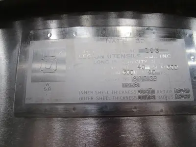 Legion Utensils Co. Half Jacketed 75 Gal. SS Kettle
