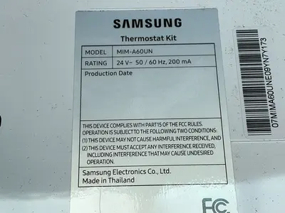 New | in-Stock SAMSUNG MIMA60UN Temperature Controls Ohio US | HGR 24 #1292001