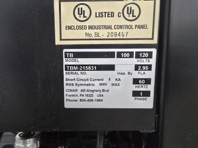 400 LB/HR Conair TB-100 4 Component Gravimetric Blender