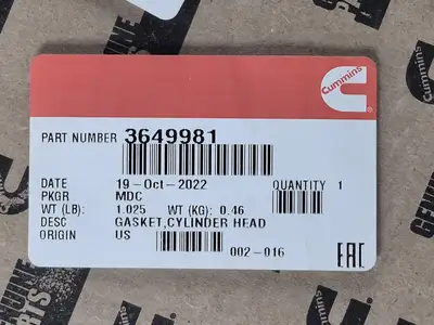 NEW CUMMINS 3649981
