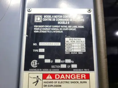 USED SQUARE D MODEL 6
