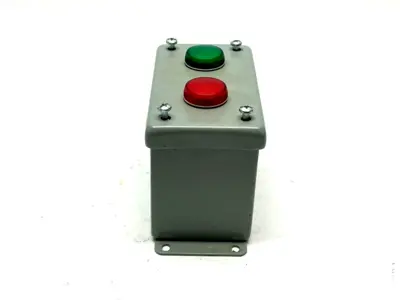 E2PBGXM | Hoffman  Pushbutton Enclosure w/ Allen Bradley Pilot Lights - Used