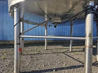Used 1750 Gallon Tank, 304 Stainless Steel, With Sweep Agitation, Electrically Heated