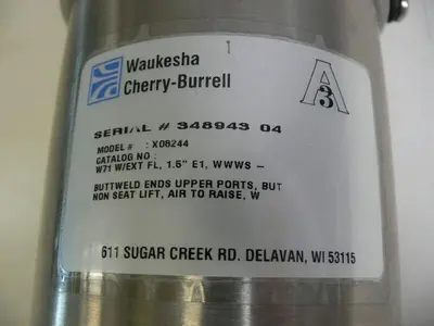USED WAUKESHA CHERRY-BURRELL X08244 W71 W/EXT FL, 1.5" E1, WWWS