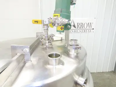 Avins Direct Steam 100 Gallon Mixing Tank 1/3Hp Lightnin Mixer Food Grade SS