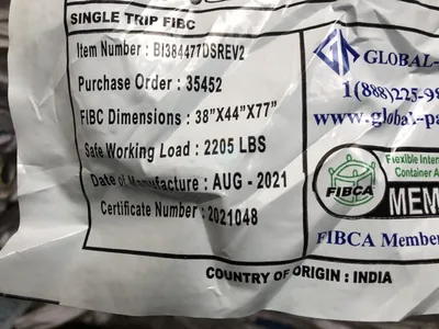 Global Pak Super Sack Fibc Bulk Bags 2200 Lb capacity approx 100 pieces