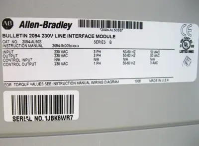 NEW Allen-Bradley 2094-AL50S