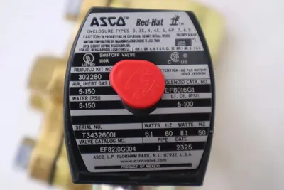 NEW ASCO REDHAT EF8210G004 110/120V 5-150PSI 1" STOCK H504A