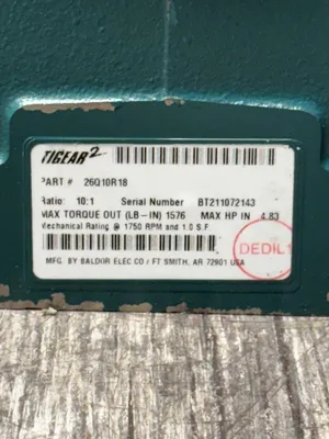 BALDOR/DODGE 26Q10R18 Gearboxes & Speed Reducers | ESS Industrial Equipment Sales (4)