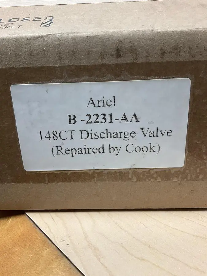 ARIEL Suction Valve PN: B-2458-T