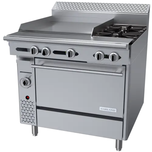 Garland C36-2R 36" 2 Burner Gas Range w/ Griddle & Standard Oven, Natural Gas