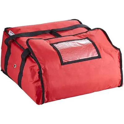 Insulated Pizza Delivery Bag, Soft-Sided Heavy-Duty Nylon, 16" x 16" x 8" - Holds Up To (3) 12" or 14" Pizza Boxes