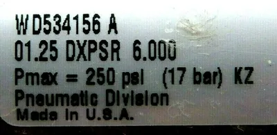 NEW PARKER 01.25 DXPSR 6.000 PNEUMATIC CYLINDER 0125DXPSR6000