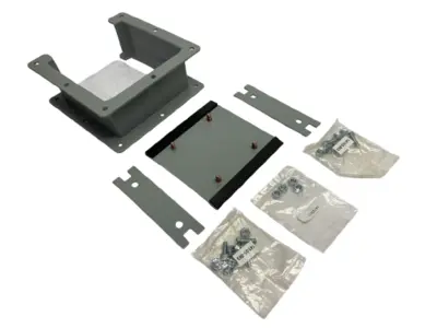 USED HOFFMAN NIPPLE LAY-IN HINGED-COVER GRAY 6" X 6" X 3" 19950