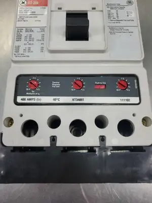 USED Eaton KD3400F 400A Circuit Breaker w/KT3400T Thermal Magnetic Trip Unit