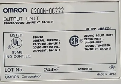 Omron C200H-OC222 Output Module. Loc3B-33
