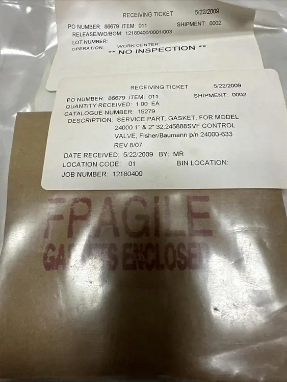 Used FISHER 24000-633 Seals & Gaskets Ohio US | Surplus Asset Holdings #1247092