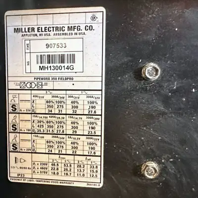Used MILLER _UNKNOWN_ Pipe & Tube Welders South Carolina US | General Equipment and Supply #1491406