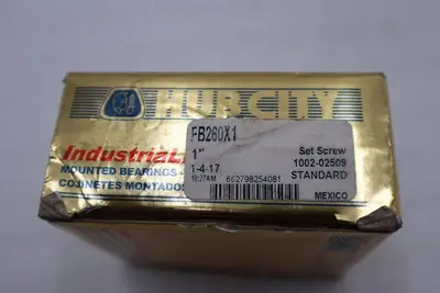 NEW HUB CITY FB260X1  1" ID 2 BOLT FLANGE BEARING STK H1012A