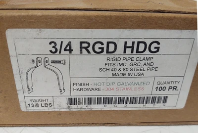 🔥(28 Pairs) Strut Pipe/Conduit Clamp,  HDG RGD 3/4 Hot Dip Galvanized Clamp