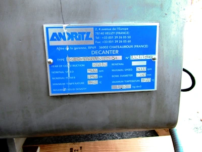 Andritz D2L C30 CNV sanitary tricanter centrifuge, 316SS.