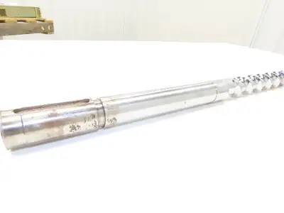 Meiki 8435815 Metering Screw Injection Molding 36mm x 1050mm w/Tip 45.75" OAL