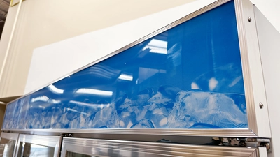 171-0343 80" 3 Glass Door Self Contained Freezer