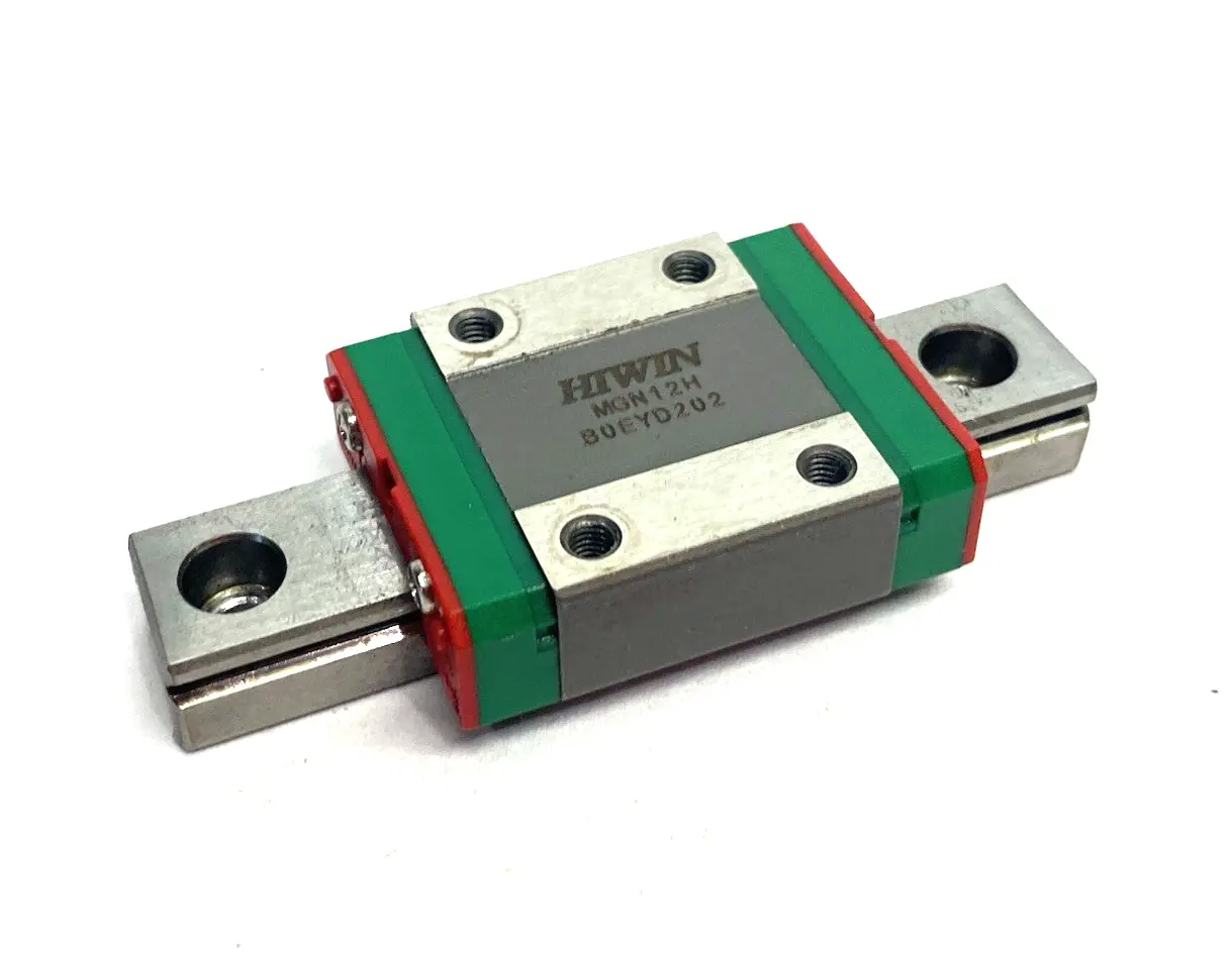 USED HIWIN LINEAR GUIDEWAY BLOCK AND RAIL, 1-BLOCK, 62MM RAIL