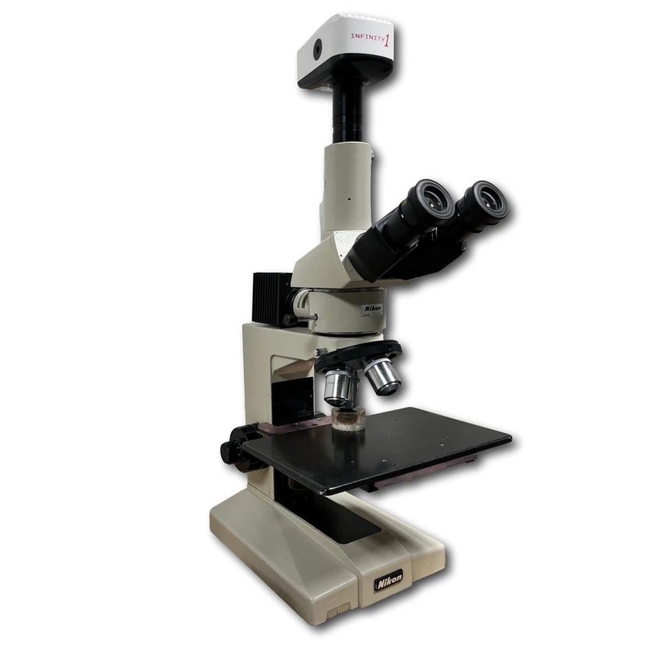Item# L187 Nikon Optiphot Upright Metallographic Microscope