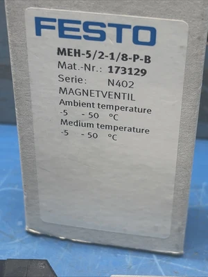 New | in-Stock Festo MEH-5/2-1/8-P-B PLC Processors Indiana US | J&J Industrial Supply #1407108