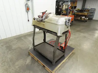 Ridgid 535 Pipe Bolt Threader Machine 120VAC Die Head Cutter Reamer 33" Stand