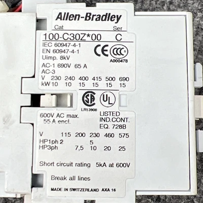 Used Allen-Bradley 100-C30Z*00 PLC Contactors California US | Davliegogo LLC #1706911