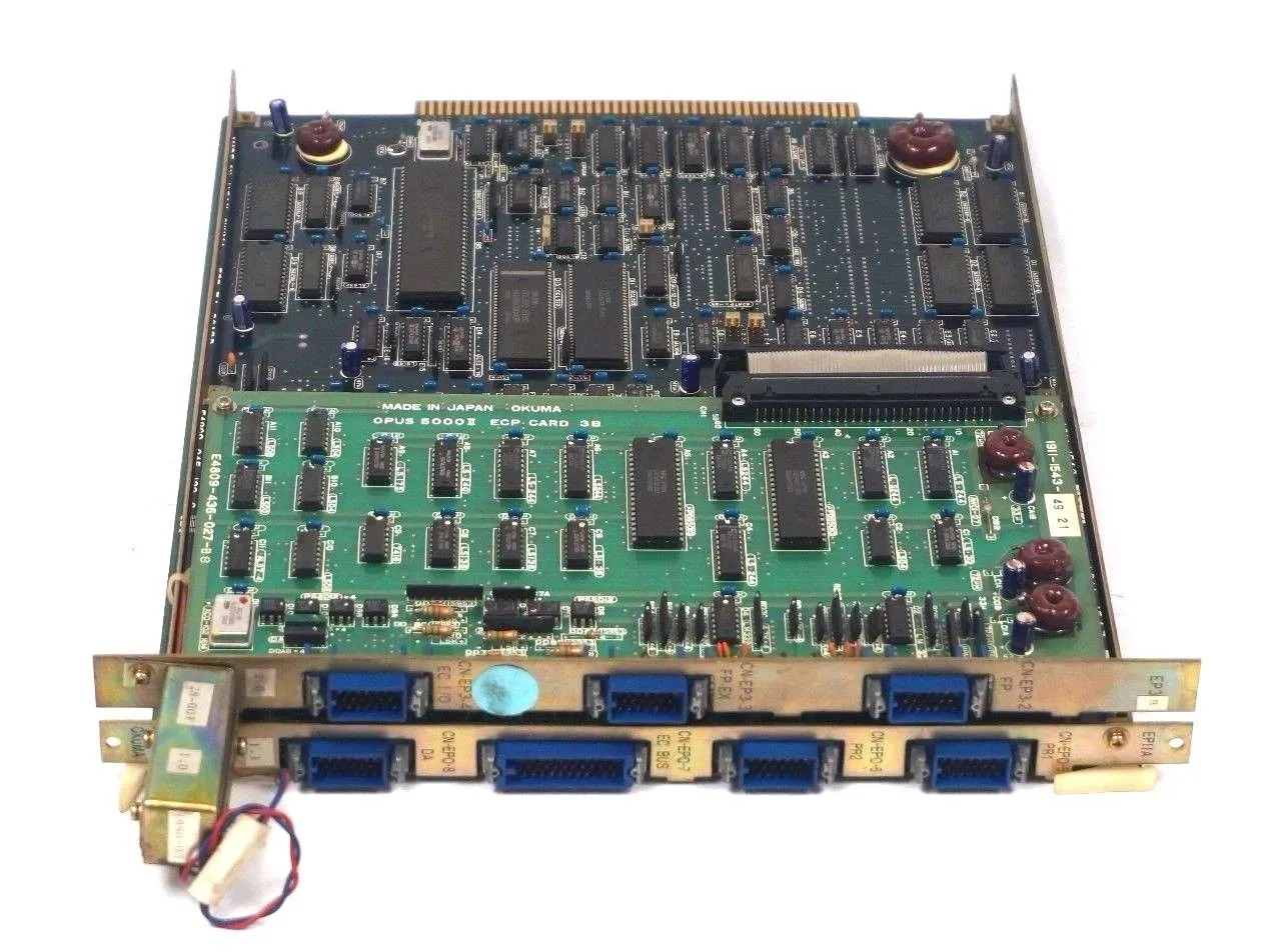 USED OKUMA E4809-045-122-C PC BOARD W/ E4809-436-027-B BOARD