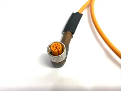 USED BELDEN, LUMBERG AUTOMATION CONNECTION CABLE M12 M/F 4-PIN RT ANGLE