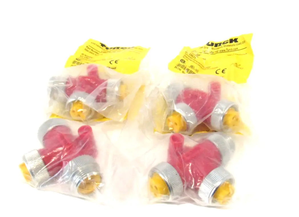LOT OF 4 NEW TURCK RSM-2RKM 30/S1055 SPLITTER / TEE U2-19577 RSM2RKM30S1055