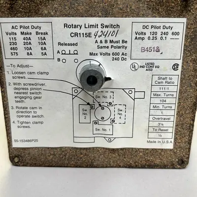 USED GENERAL ELECTRIC CR115E424101