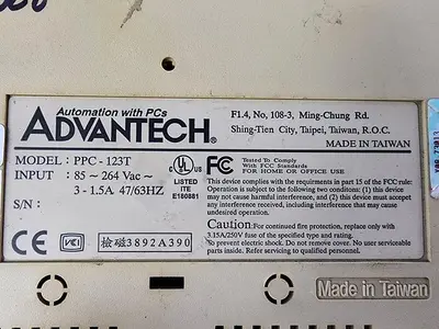USED ADVANTECH PPC-123T