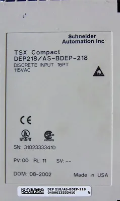 AEG Modicon DEP 218/AS-BDEP-218 Discrete Input Module PV:00 RL:11 SV:-- Used