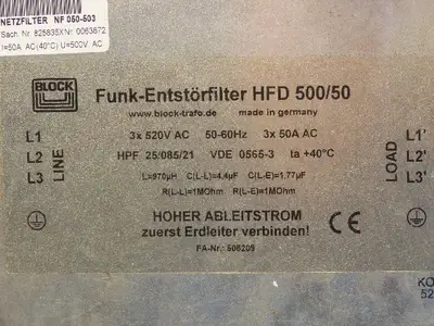 SEW Eurodrive NF 050-503 Netzfilter Filter 3x520VAC 50A