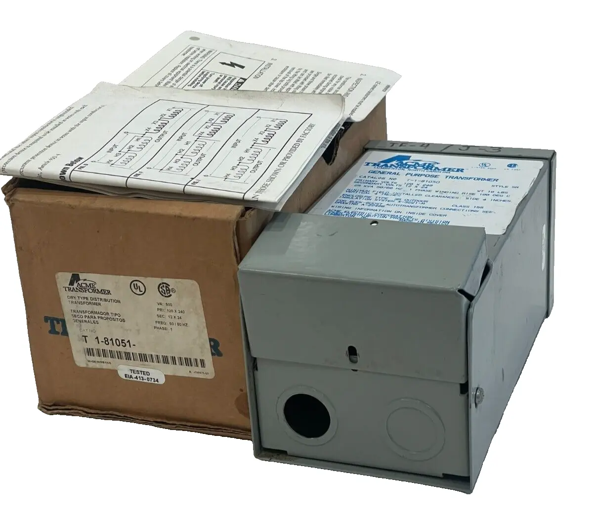 USED ACME ELECTRIC T-1-81050 GENERAL PURPOSE TRANSFORMER T181050