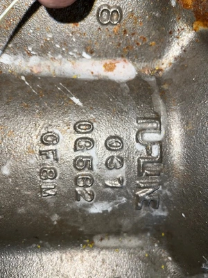 8" Stainless Steel Tufline 3 way AX Plug Valve , Air Operated