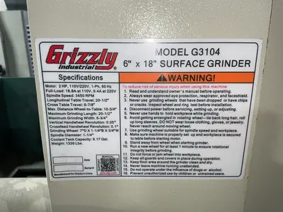Used 2019 GRIZZLY G3104 Reciprocating Surface Grinders Ohio US | HGR 24 #1446180
