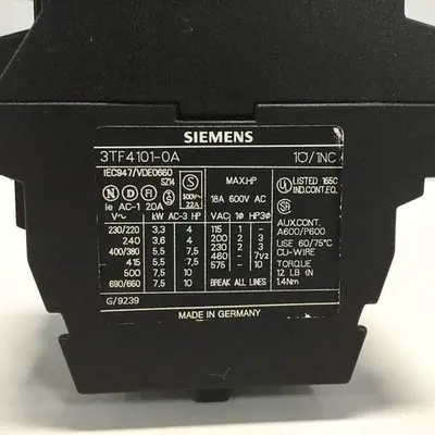 USED SIEMENS 3TF4101-0A