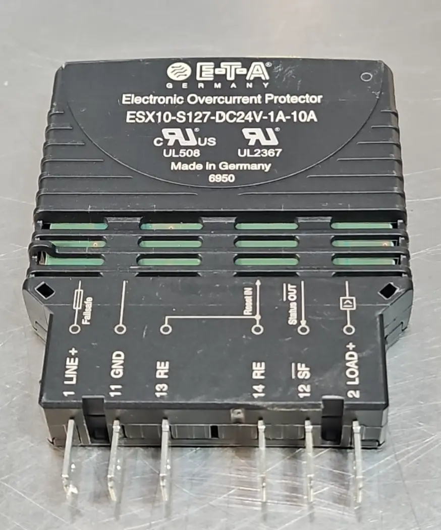 USED E-T-A CIRCUIT BREAKERS ESX10-S127-DC24V-1A-10A Electronic Overcurrent Protector Module