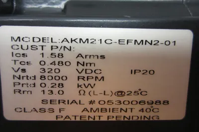 NEW KOLLMORGEN AKM21C-EFMN2-01 PM SERVOMOTOR AKM21CEFMN201