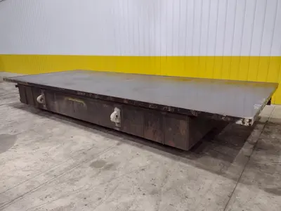 97" X 241" STEEL LAYOUT TABLE WITH 3" PLATE TOP: STOCK 11833