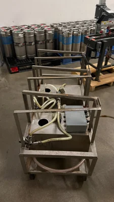 KWash Three-Head Manual Keg Washer: Stainless Steel Multi-Station Keg Cleaning System With Integrated Pumps And Reservoirs