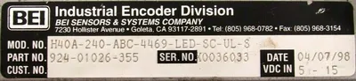 NEW BEI H40A-240-ABC-4469-LED-SC-UL-S ENCODER H40A240ABC4469LEDSCULS