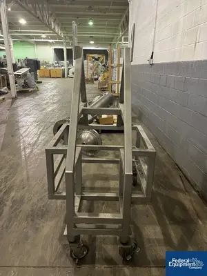 USED Watson Metal Masters Watson Metal Masters Custom Built 4” X 126" Cleated Belt Conveyor, S/S